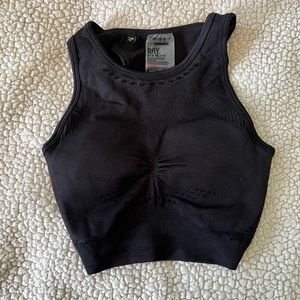 GYMSHARK XS Black High Neck Sports Bra NWOT